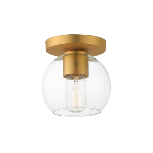 Myhouse Lighting Maxim - 21630CLNAB - One Light Flush Mount - Knox - Natural Aged Brass