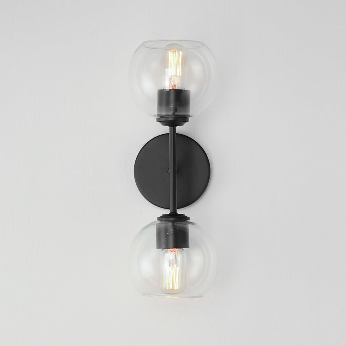 Myhouse Lighting Maxim - 21632CLBK - Two Light Wall Sconce - Knox - Black