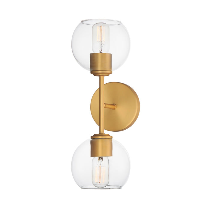 Myhouse Lighting Maxim - 21632CLNAB - Two Light Wall Sconce - Knox - Natural Aged Brass