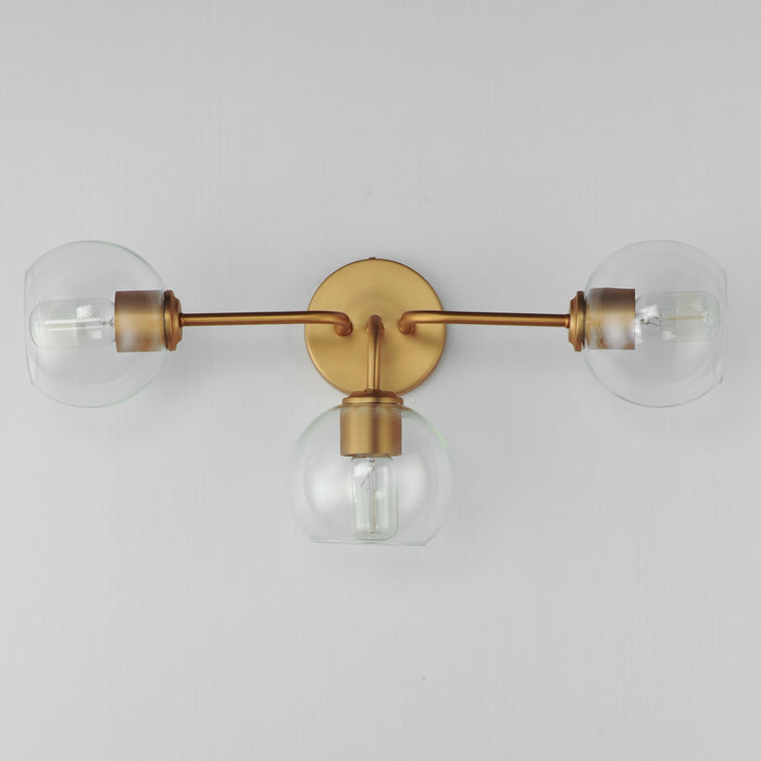 Myhouse Lighting Maxim - 21633CLNAB - Three Light Bath Vanity - Knox - Natural Aged Brass