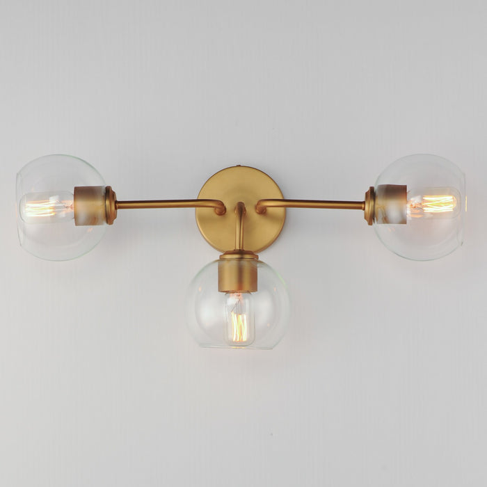 Myhouse Lighting Maxim - 21633CLNAB - Three Light Bath Vanity - Knox - Natural Aged Brass