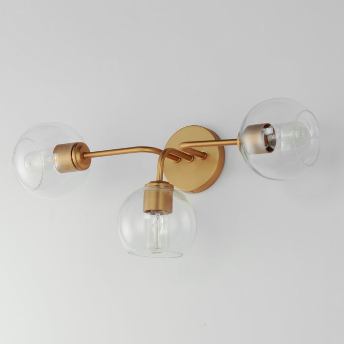 Myhouse Lighting Maxim - 21633CLNAB - Three Light Bath Vanity - Knox - Natural Aged Brass