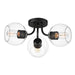 Myhouse Lighting Maxim - 21634CLBK - Three Light Semi-Flush Mount - Knox - Black