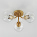 Myhouse Lighting Maxim - 21634CLNAB - Three Light Semi-Flush Mount - Knox - Natural Aged Brass