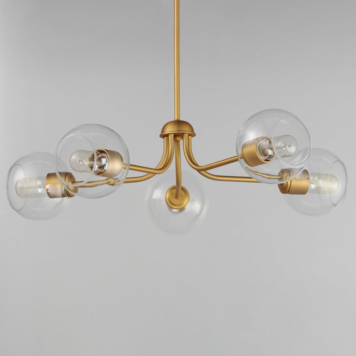 Myhouse Lighting Maxim - 21635CLNAB - Five Light Chandelier - Knox - Natural Aged Brass