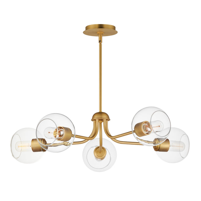 Myhouse Lighting Maxim - 21635CLNAB - Five Light Chandelier - Knox - Natural Aged Brass