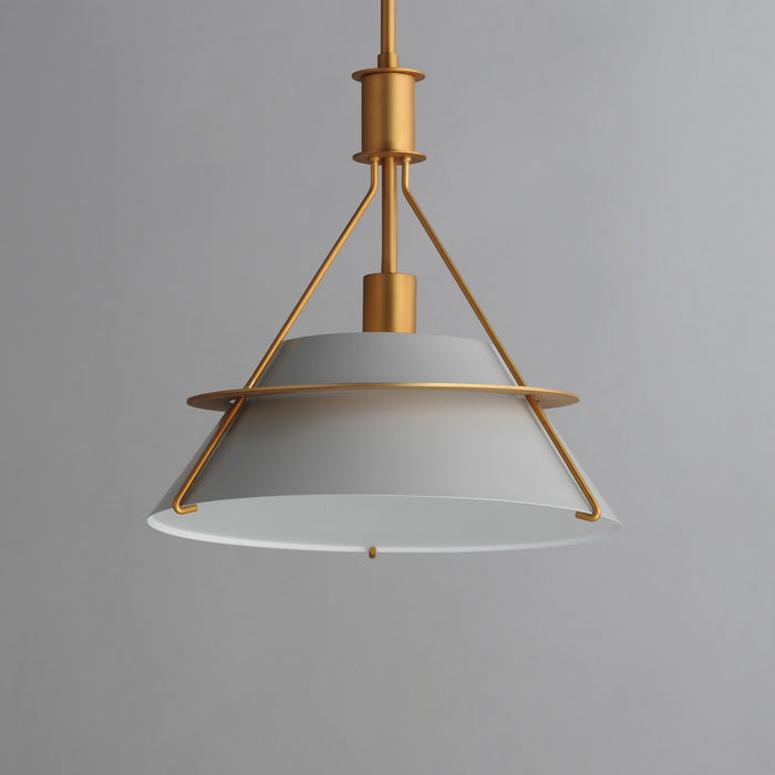 Myhouse Lighting Maxim - 25221LFGNAB - One Light Pendant - Lucas - Natural Aged Brass