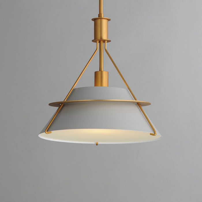 Myhouse Lighting Maxim - 25221LFGNAB - One Light Pendant - Lucas - Natural Aged Brass