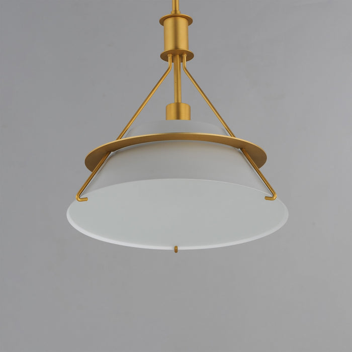 Myhouse Lighting Maxim - 25221LFGNAB - One Light Pendant - Lucas - Natural Aged Brass