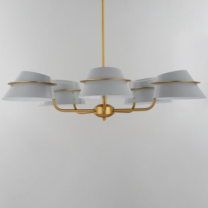 Myhouse Lighting Maxim - 25225LFGNAB - Five Light Chandelier - Lucas - Natural Aged Brass