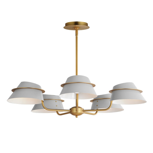 Myhouse Lighting Maxim - 25225LFGNAB - Five Light Chandelier - Lucas - Natural Aged Brass