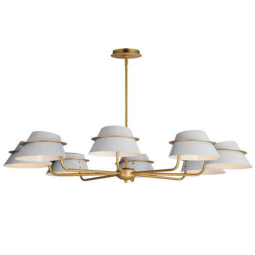 Myhouse Lighting Maxim - 25228LFGNAB - Eight Light Chandelier - Lucas - Natural Aged Brass