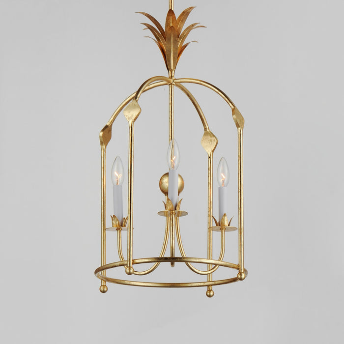 Myhouse Lighting Maxim - 2884GL - Three Light Foyer Pendant - Paloma - Gold Leaf