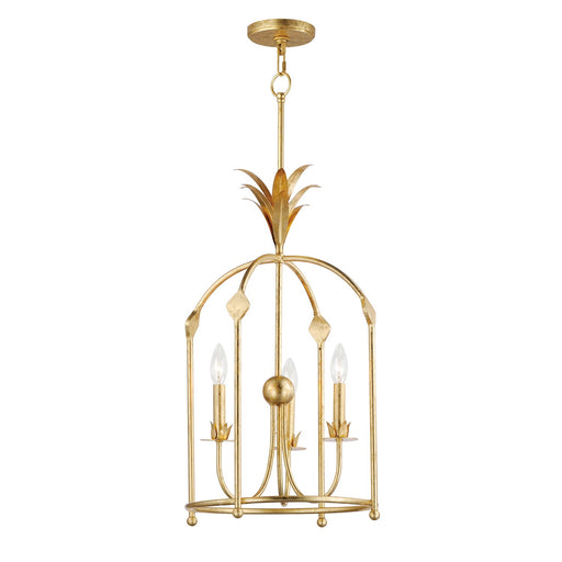 Myhouse Lighting Maxim - 2884GL - Three Light Foyer Pendant - Paloma - Gold Leaf