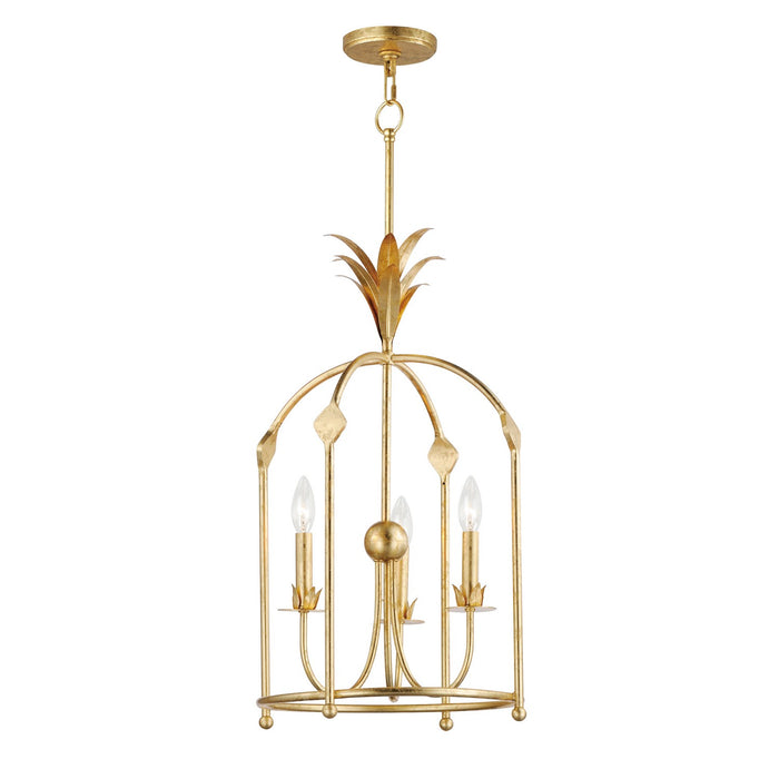 Myhouse Lighting Maxim - 2884GL - Three Light Foyer Pendant - Paloma - Gold Leaf