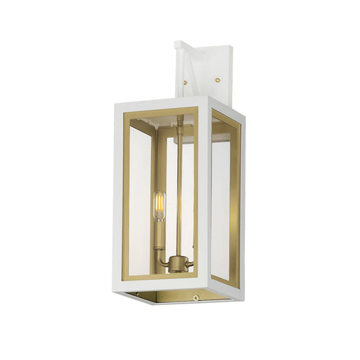 Myhouse Lighting Maxim - 30055CLWTGLD - Two Light Outdoor Wall Sconce - Neoclass - White/Gold