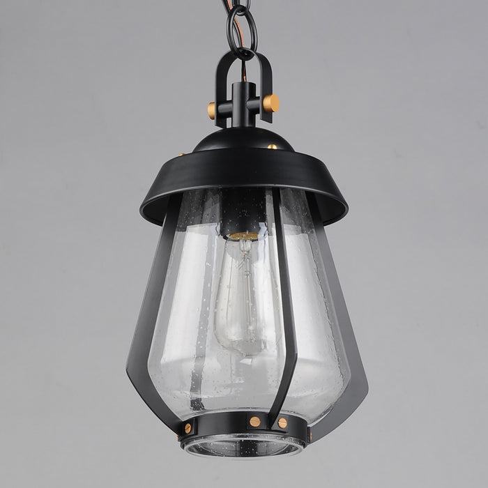 Myhouse Lighting Maxim - 30621CDBKAB - One Light Outdoor Pendant - Mariner - Black / Antique Brass