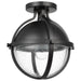 Myhouse Lighting Nuvo Lighting - 60-7673 - One Light Semi Flush Mount - Lincoln - Matte Black