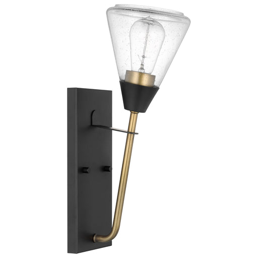 Myhouse Lighting Nuvo Lighting - 60-7681 - One Light Wall Sconce - Starlight - Matte Black / Natural Brass