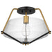 Myhouse Lighting Nuvo Lighting - 60-7683 - One Light Semi Flush Mount - Starlight - Matte Black / Natural Brass