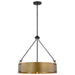 Myhouse Lighting Nuvo Lighting - 60-7693 - Four Light Pendant - Halter - Matte Black / Natural Brass