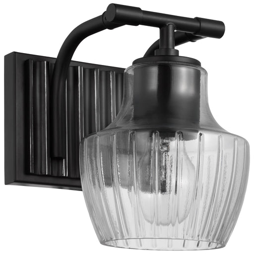 Myhouse Lighting Nuvo Lighting - 60-7701 - One Light Vanity - Destin - Black / Silver Accents