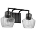 Myhouse Lighting Nuvo Lighting - 60-7702 - Two Light Vanity - Destin - Black / Silver Accents