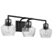 Myhouse Lighting Nuvo Lighting - 60-7703 - Three Light Vanity - Destin - Black / Silver Accents