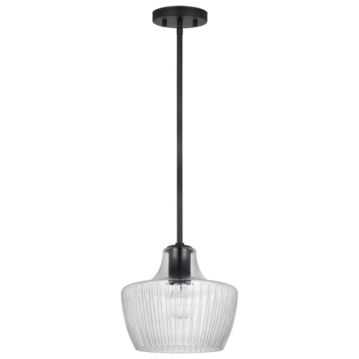 Myhouse Lighting Nuvo Lighting - 60-7706 - One Light Mini Pendant - Destin - Black / Silver Accents