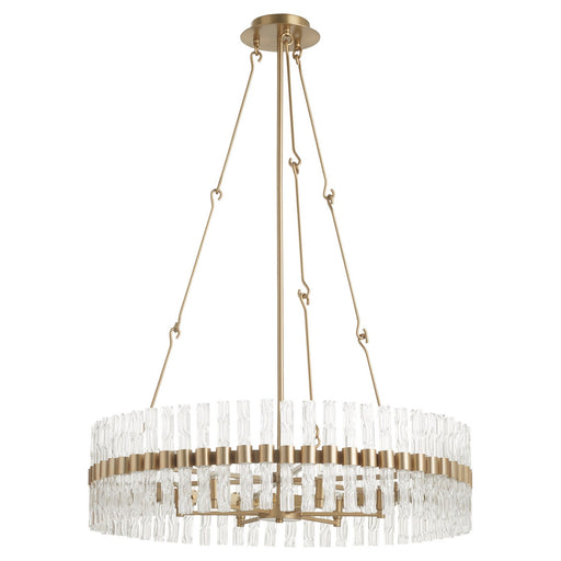 Myhouse Lighting Cyan - 11627 - Six Light Chandelier - Nobel - Aged Brass