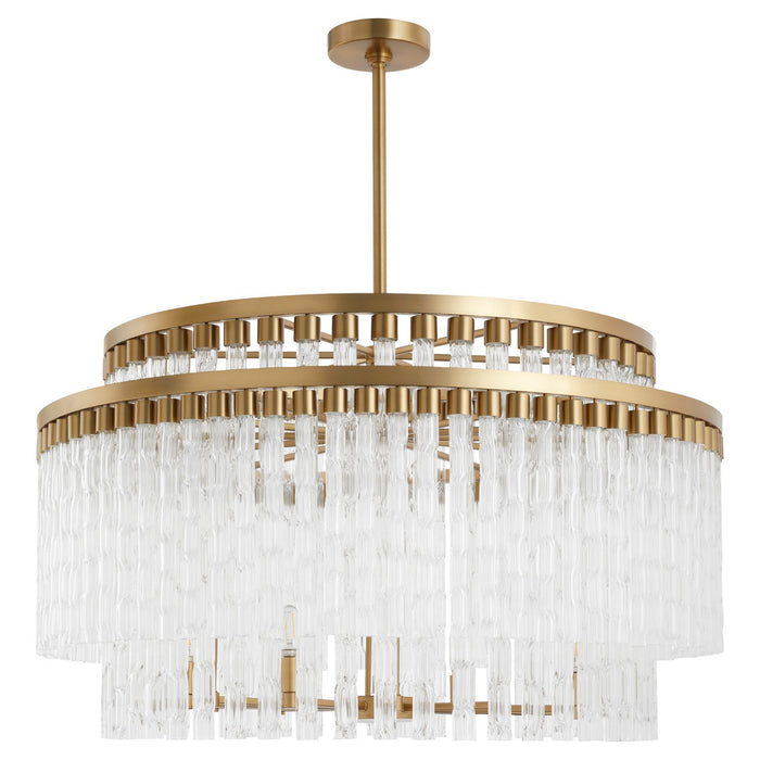 Myhouse Lighting Cyan - 11628 - 12 Light Chandelier - Nobel - Aged Brass