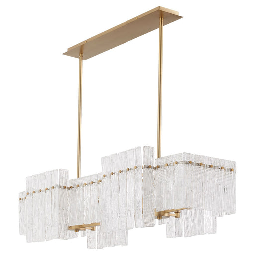 Myhouse Lighting Cyan - 11632 - Eight Light Linear Pendant - Othello - Aged Brass