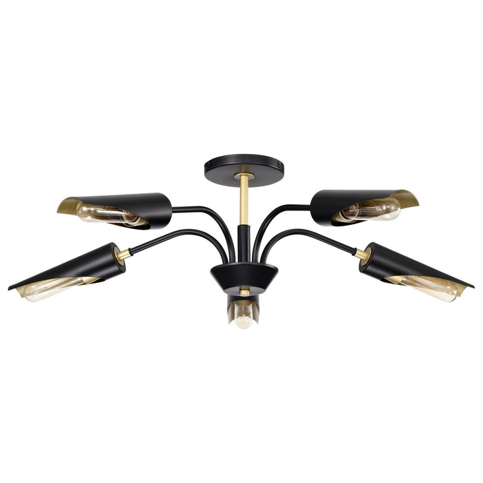 Myhouse Lighting Nuvo Lighting - 60-7295 - Five Light Chandelier - Marc - Matte Black