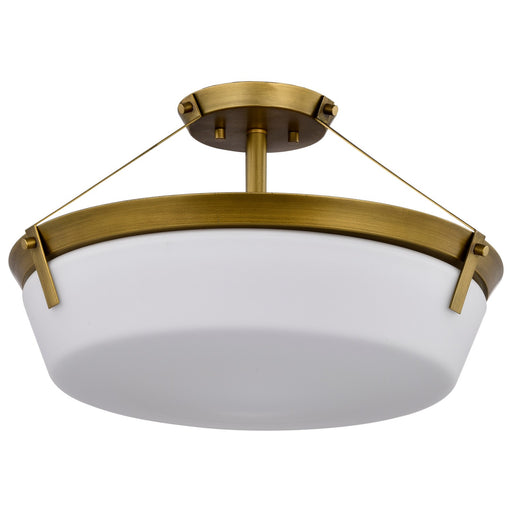 Myhouse Lighting Nuvo Lighting - 60-7752 - Four Light Semi Flush Mount - Rowen - Natural Brass