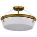 Myhouse Lighting Nuvo Lighting - 60-7752 - Four Light Semi Flush Mount - Rowen - Natural Brass