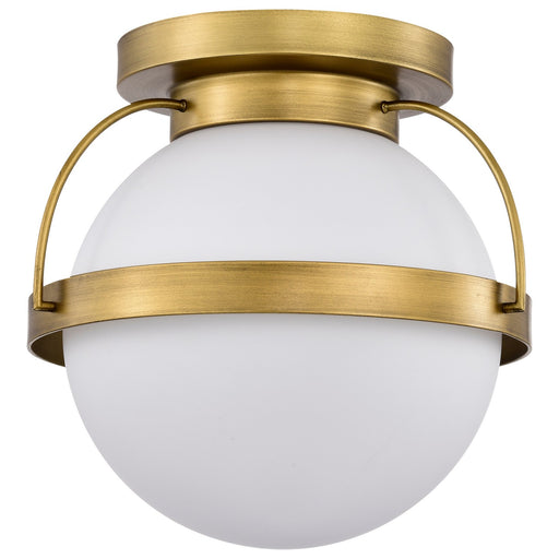 Myhouse Lighting Nuvo Lighting - 60-7780 - One Light Flush Mount - Lakeshore - Natural Brass