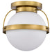 Myhouse Lighting Nuvo Lighting - 60-7780 - One Light Flush Mount - Lakeshore - Natural Brass