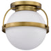 Myhouse Lighting Nuvo Lighting - 60-7781 - One Light Flush Mount - Lakeshore - Natural Brass