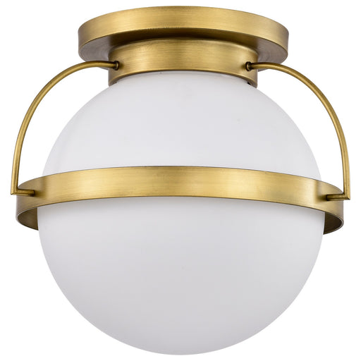 Myhouse Lighting Nuvo Lighting - 60-7782 - One Light Flush Mount - Lakeshore - Natural Brass