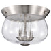 Myhouse Lighting Nuvo Lighting - 60-7808 - Three Light Flush Mount - Boliver - Brushed Nickel