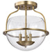 Myhouse Lighting Nuvo Lighting - 60-7821 - Three Light Semi Flush Mount - Amado - Vintage Brass