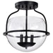 Myhouse Lighting Nuvo Lighting - 60-7823 - Three Light Semi Flush Mount - Amado - Matte Black