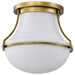 Myhouse Lighting Nuvo Lighting - 60-7861 - One Light Flush Mount - Valdora - Natural Brass