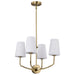 Myhouse Lighting Nuvo Lighting - 60-7884 - Four Light Chandelier - Cordello - Vintage Brass