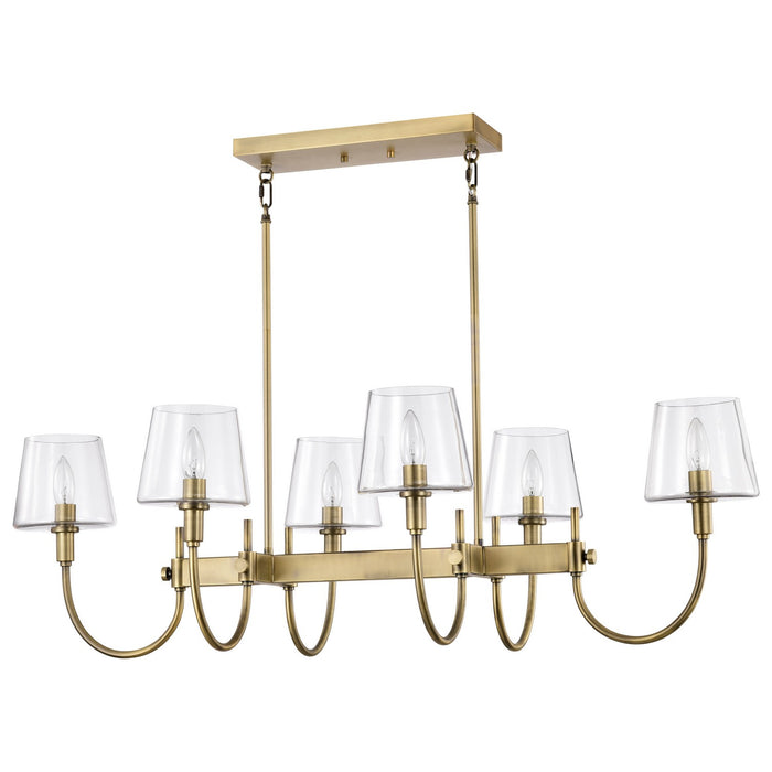 Myhouse Lighting Nuvo Lighting - 60-7887 - Six Light Island Pendant - Brookside - Vintage Brass