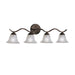 Myhouse Lighting Kichler - 6324TZ - Four Light Bath - Dover - Tannery Bronze