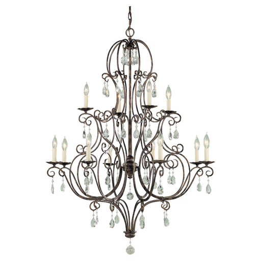 Myhouse Lighting Generation Lighting - F1938/8+4MBZ - 12 Light Chandelier - Chateau - Mocha Bronze