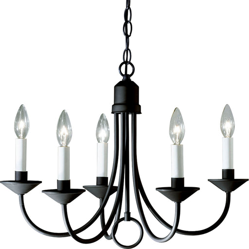 Myhouse Lighting Progress Lighting - P4008-31 - Five Light Chandelier - Five Light - Textured Black