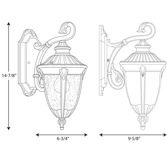 Myhouse Lighting Progress Lighting - P5820-31 - One Light Wall Lantern - Meridian - Textured Black