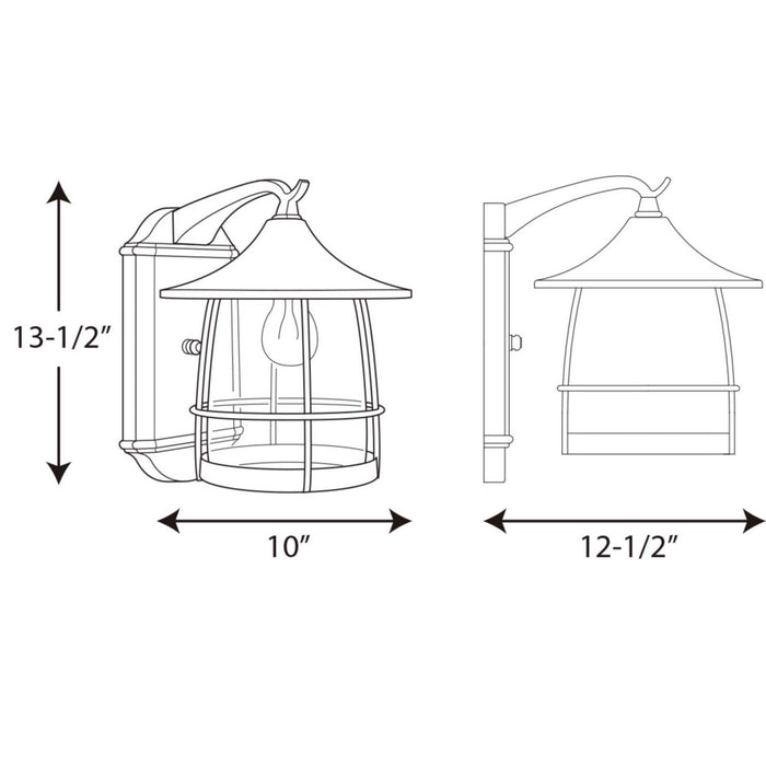 Myhouse Lighting Progress Lighting - P5764-09 - One Light Wall Lantern - Prairie - Brushed Nickel